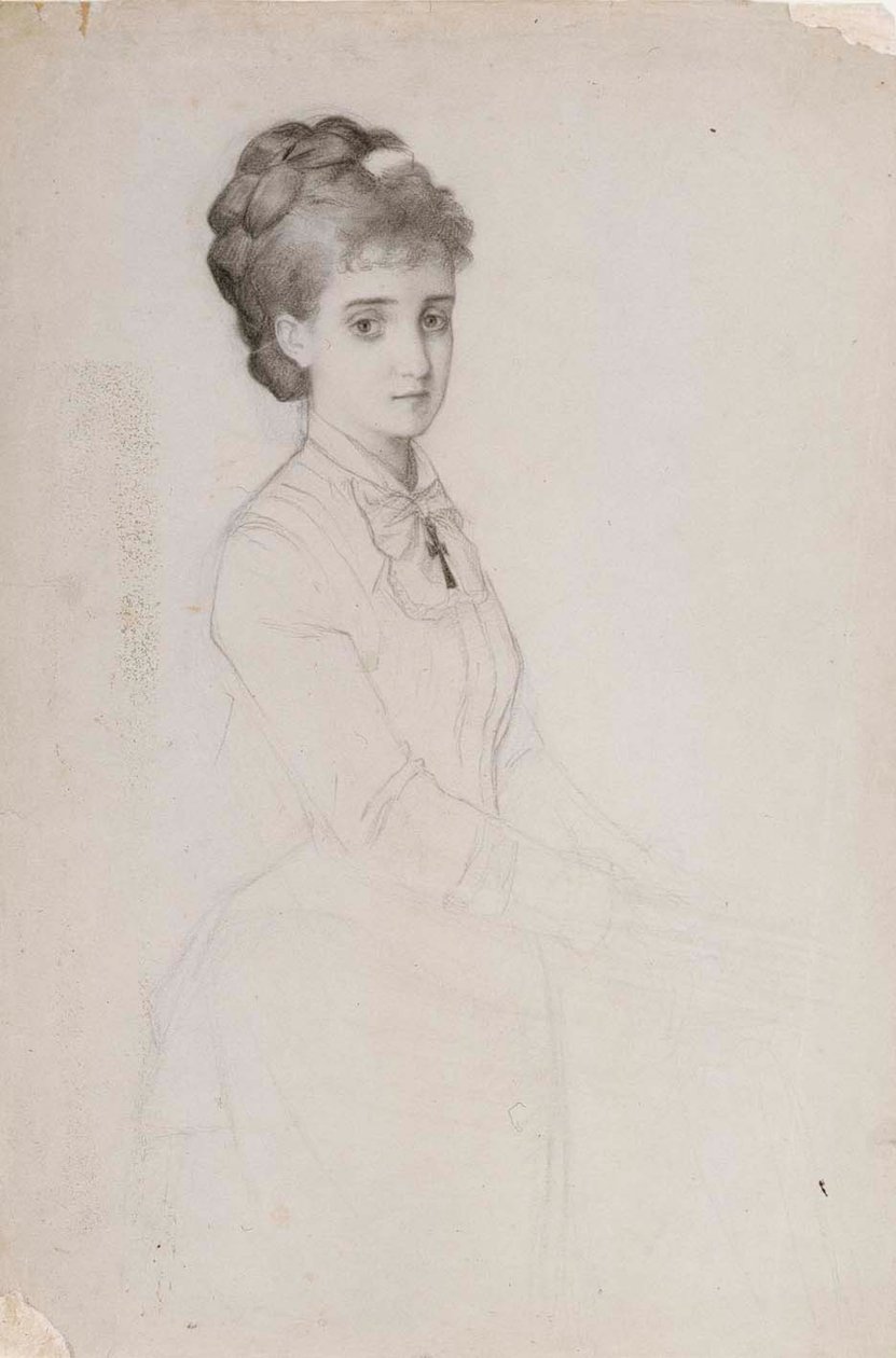Retrato de una mujer de pie de Albert Edelfelt