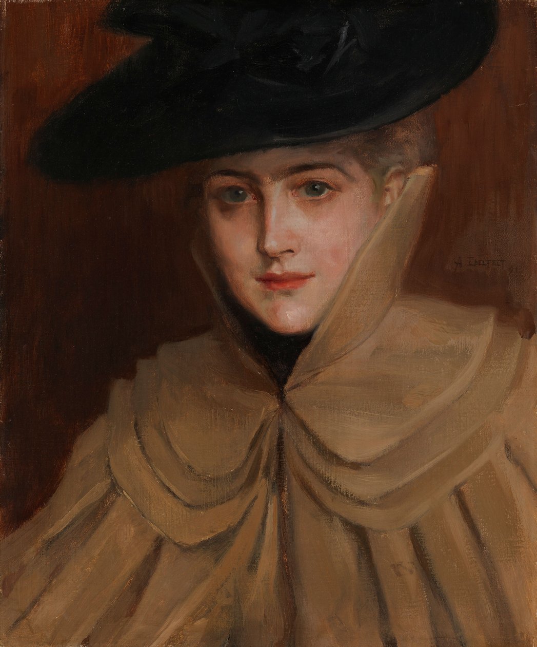 Retrato de una joven de Albert Edelfelt