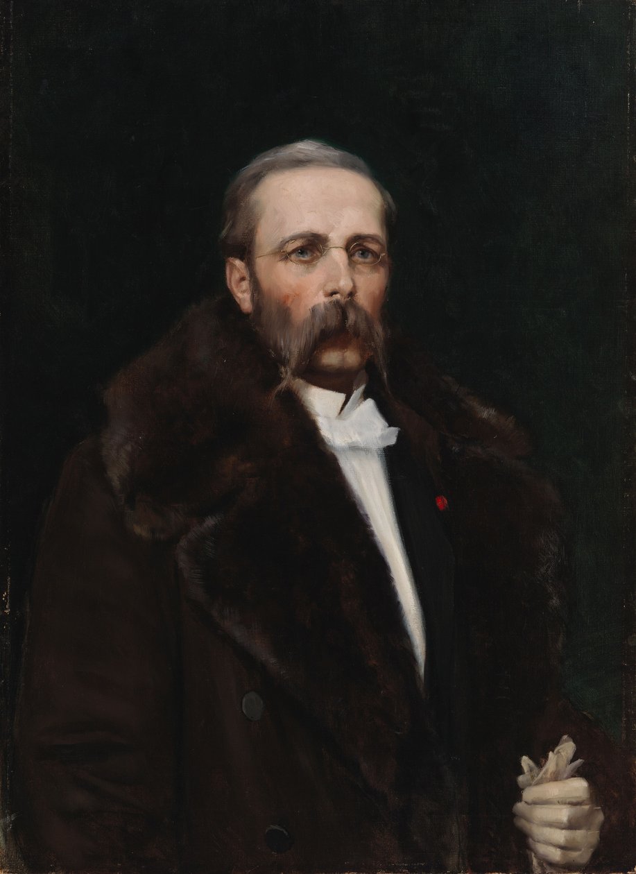 Retrato del padre del artista, el director general Carl Albert Edelfelt de Albert Edelfelt