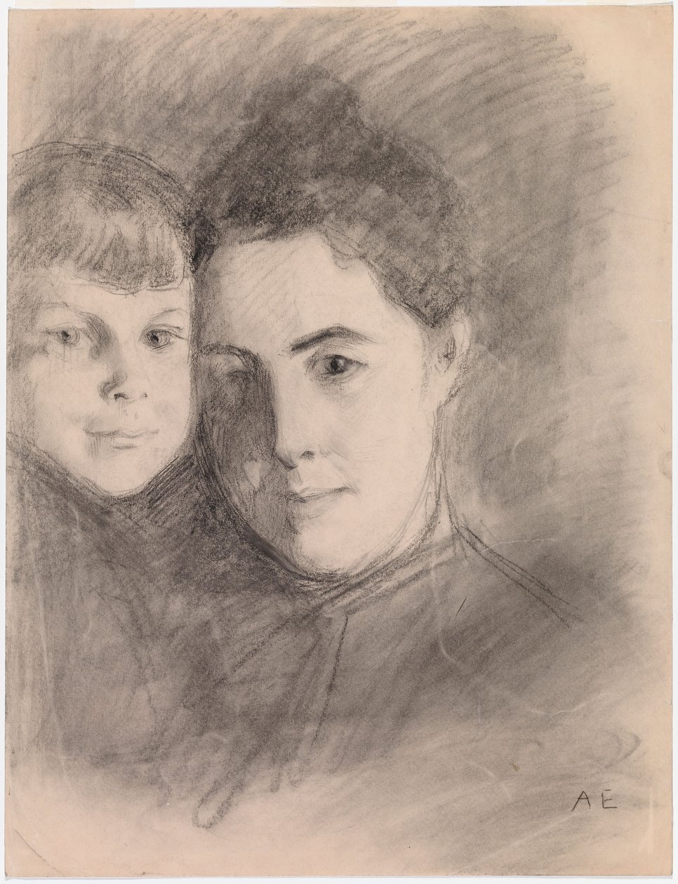 Retrato de la esposa y el hijo del artista de Albert Edelfelt