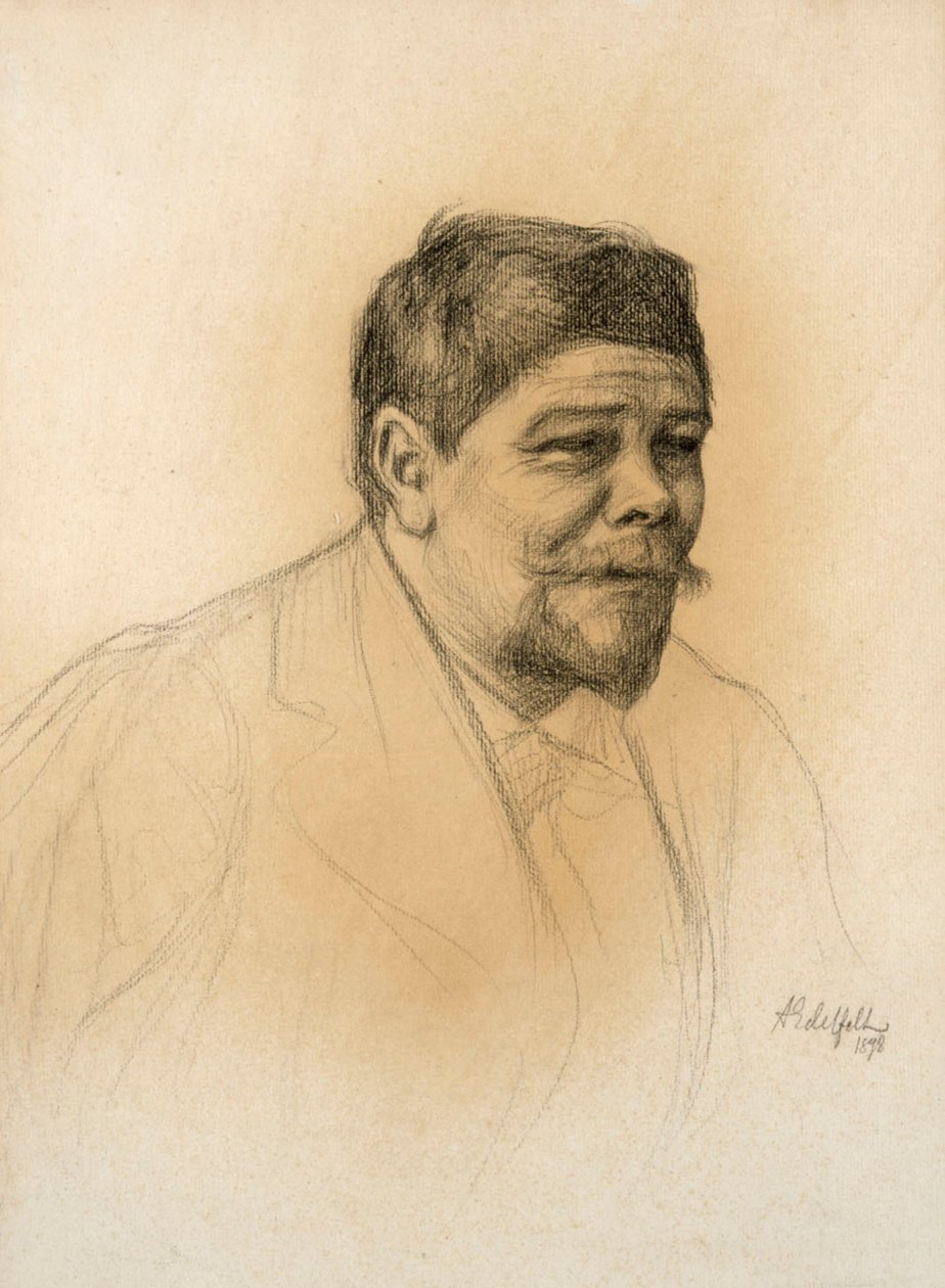 Retrato del escultor Robert Stigell de Albert Edelfelt