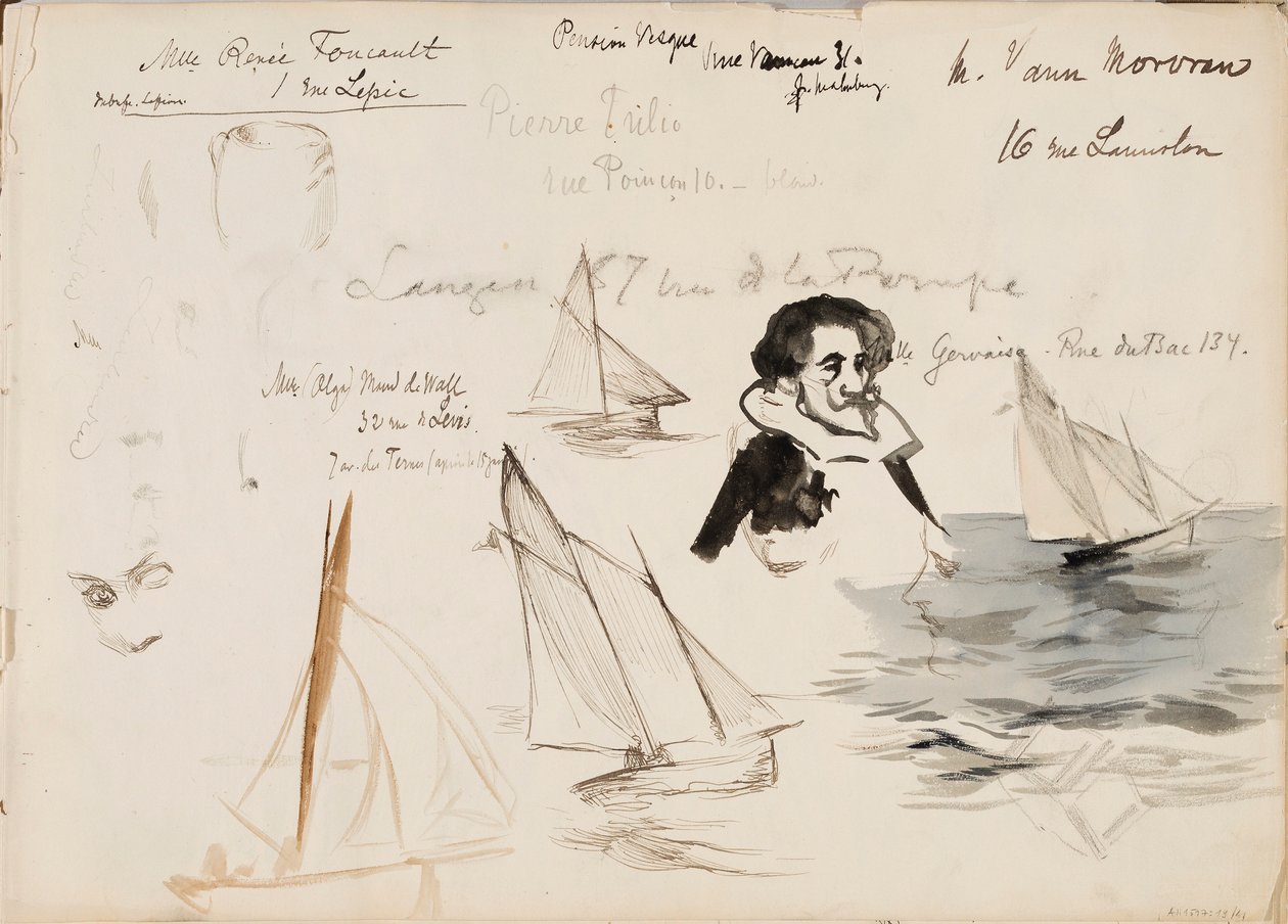 Veleros y personajes de Albert Edelfelt