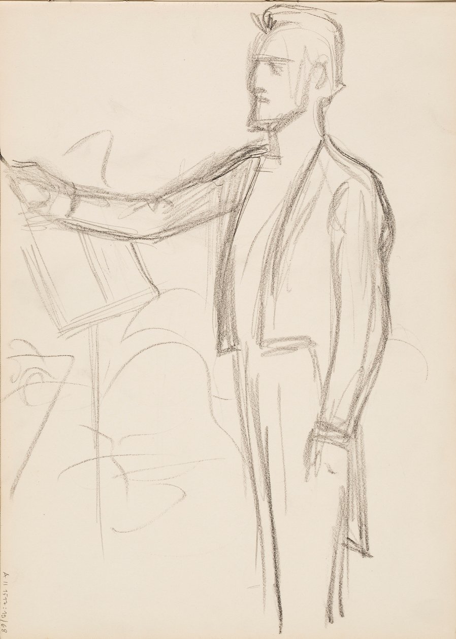 Robert Kajanus, boceto para retrato de Albert Edelfelt