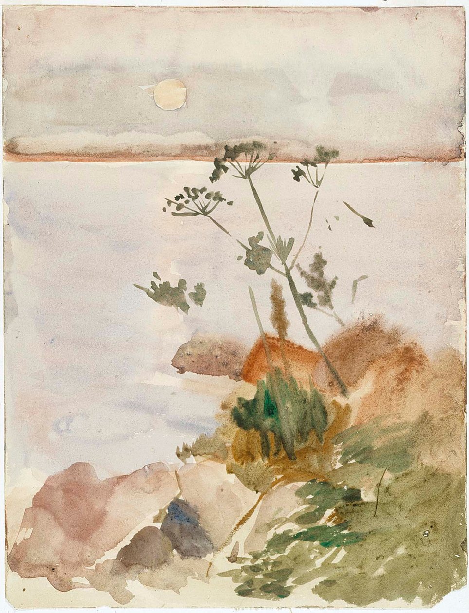 Costa al claro de luna de Albert Edelfelt