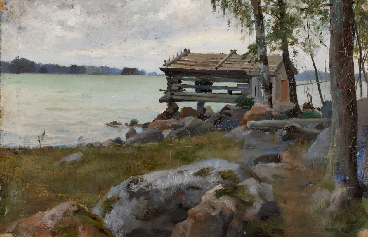 Seine Shed, estudio para el servicio divino en el archipiélago de Uusimaa de Albert Edelfelt