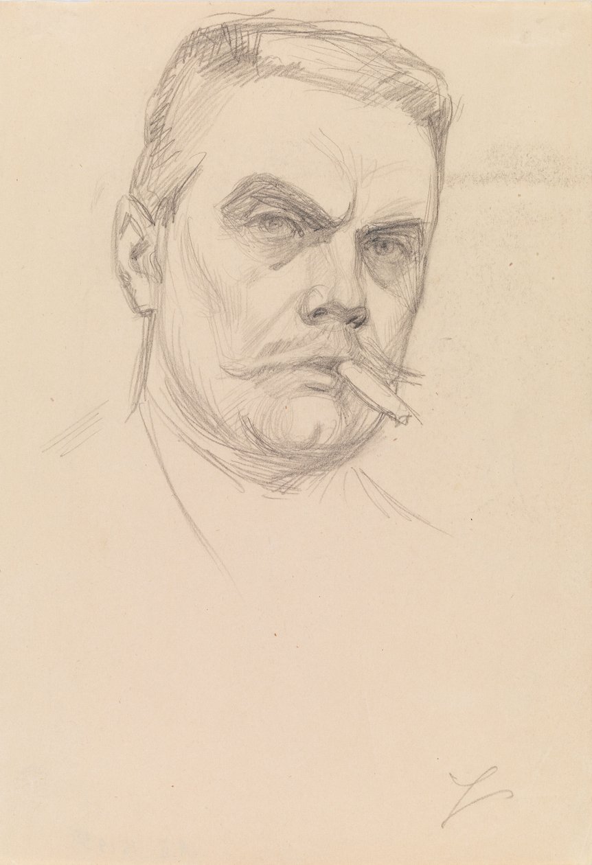 Autorretrato con un puro de Albert Edelfelt