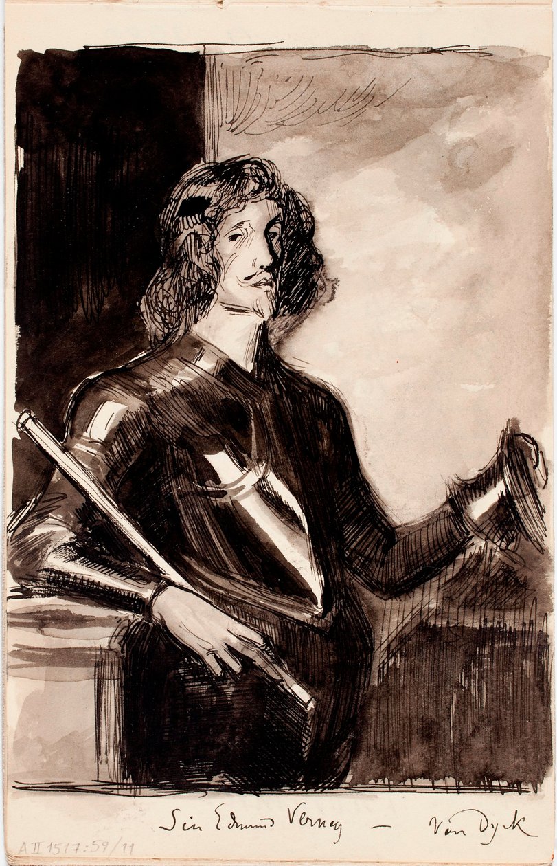 Sir Edmund Verney, copia según Anthony van Dyck de Albert Edelfelt
