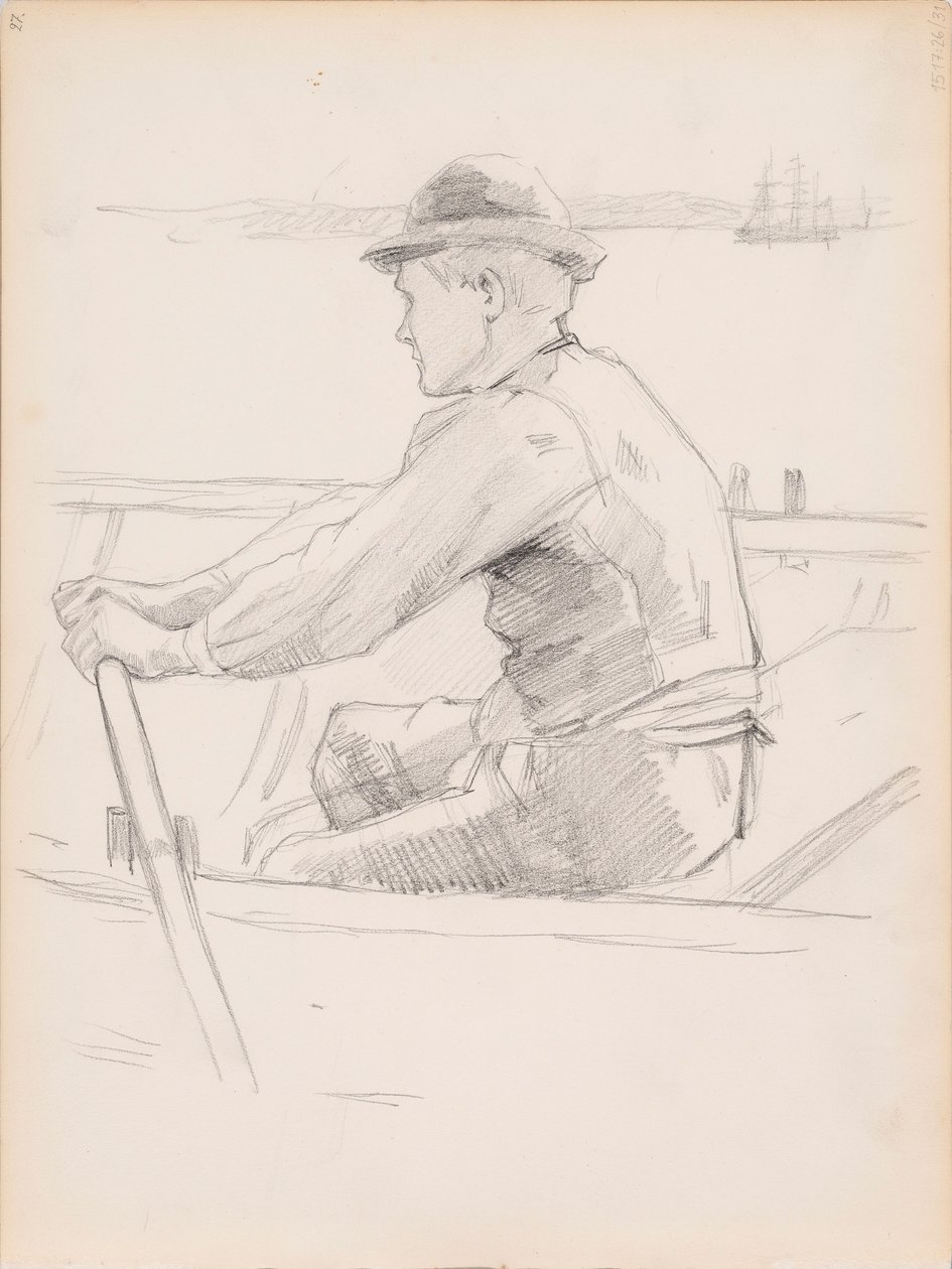 Boceto para el transporte del ataúd de un niño (El funeral de un niño) de Albert Edelfelt