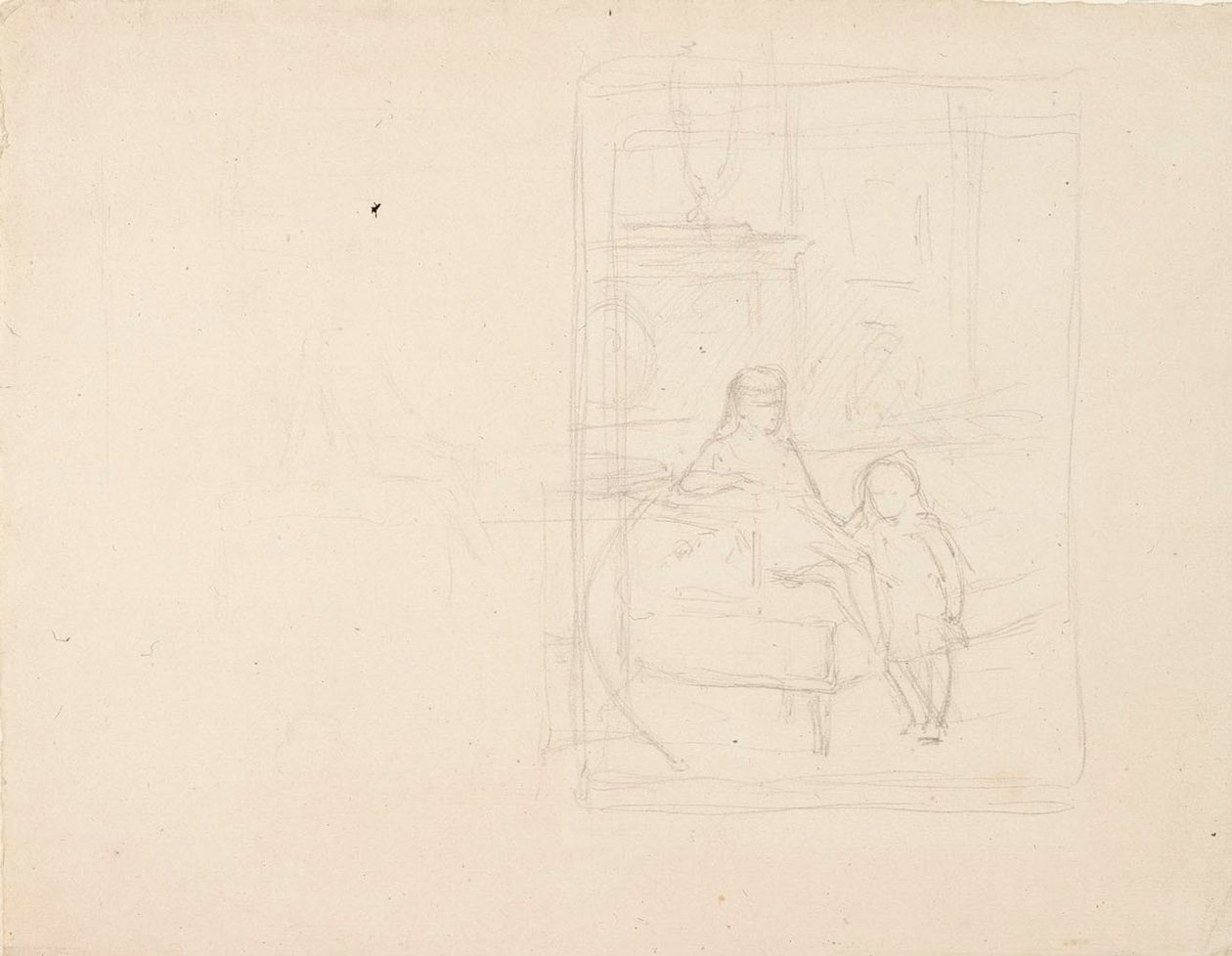 Dibujo para Miguel y Xenia, hijos del zar Alejandro III de Albert Edelfelt