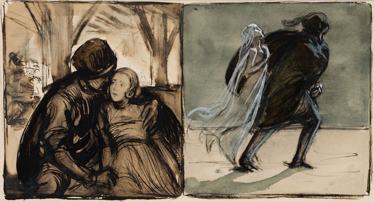 Bocetos para ilustraciones de la novela Herr Arne