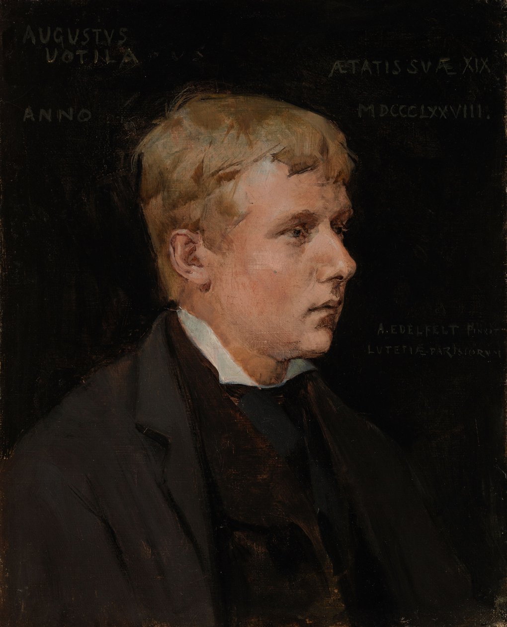El artista Aukusti Uotila, boceto para «El duque Karl insultando el cadáver de Klaus Fleming» de Albert Edelfelt