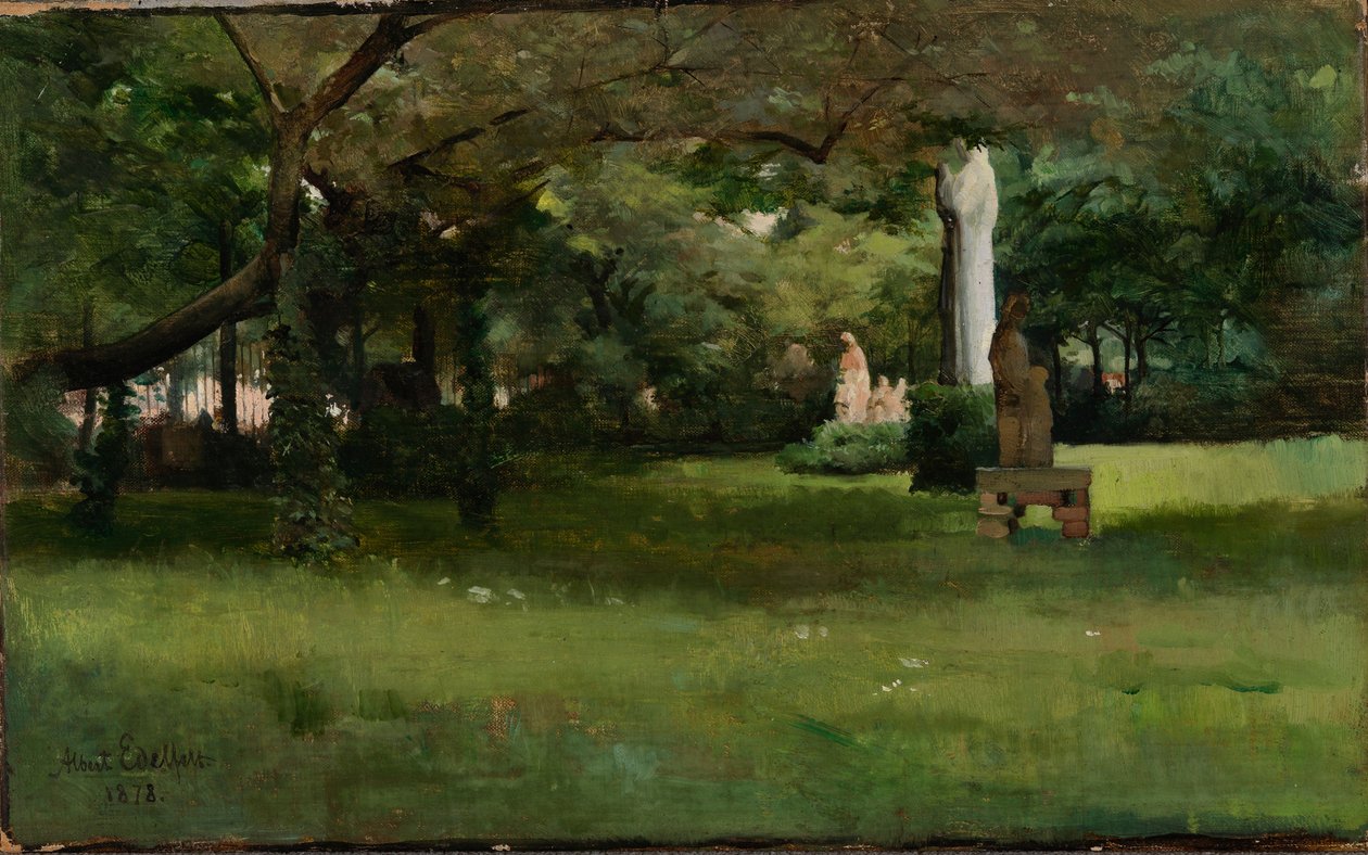 El jardín del Museo de Cluny, en París de Albert Edelfelt