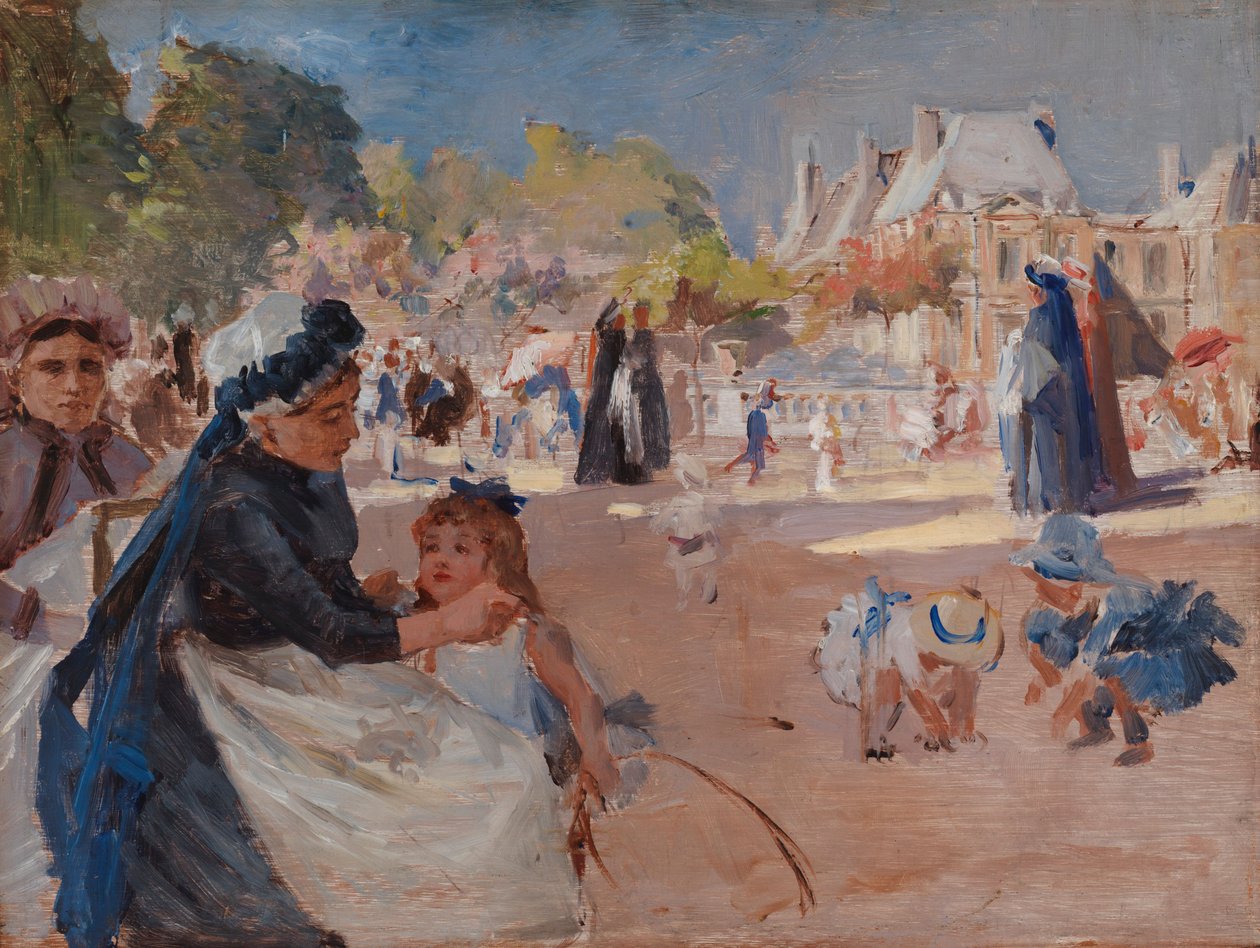 Los Jardines de Luxemburgo, París, estudio final de Albert Edelfelt