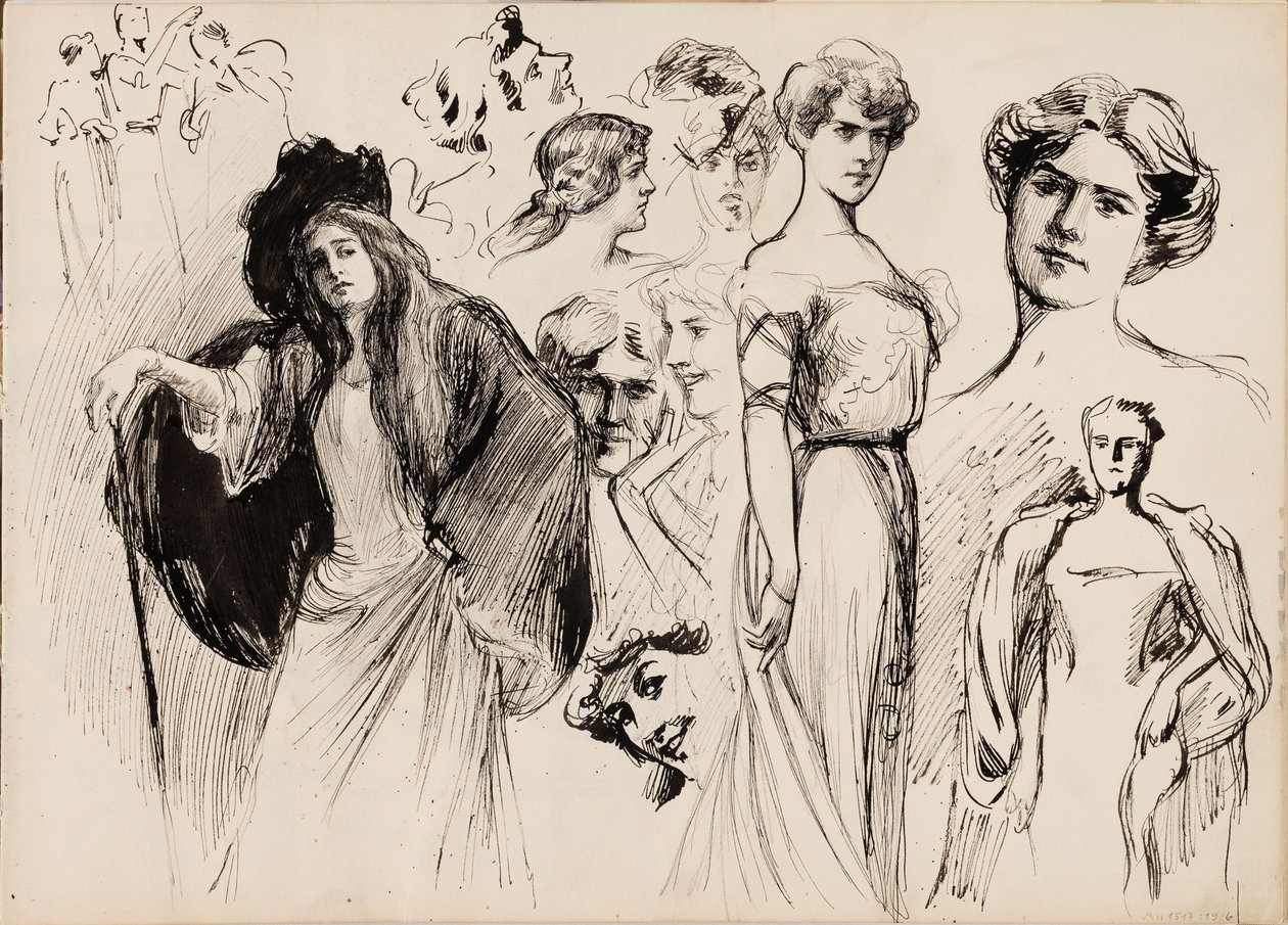 Cifras femeninas de Albert Edelfelt