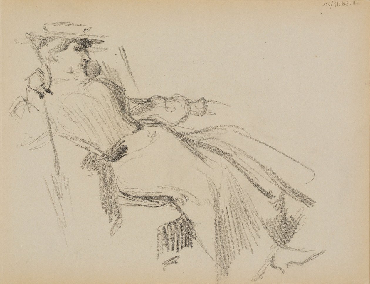 Mujer sentada de Albert Edelfelt