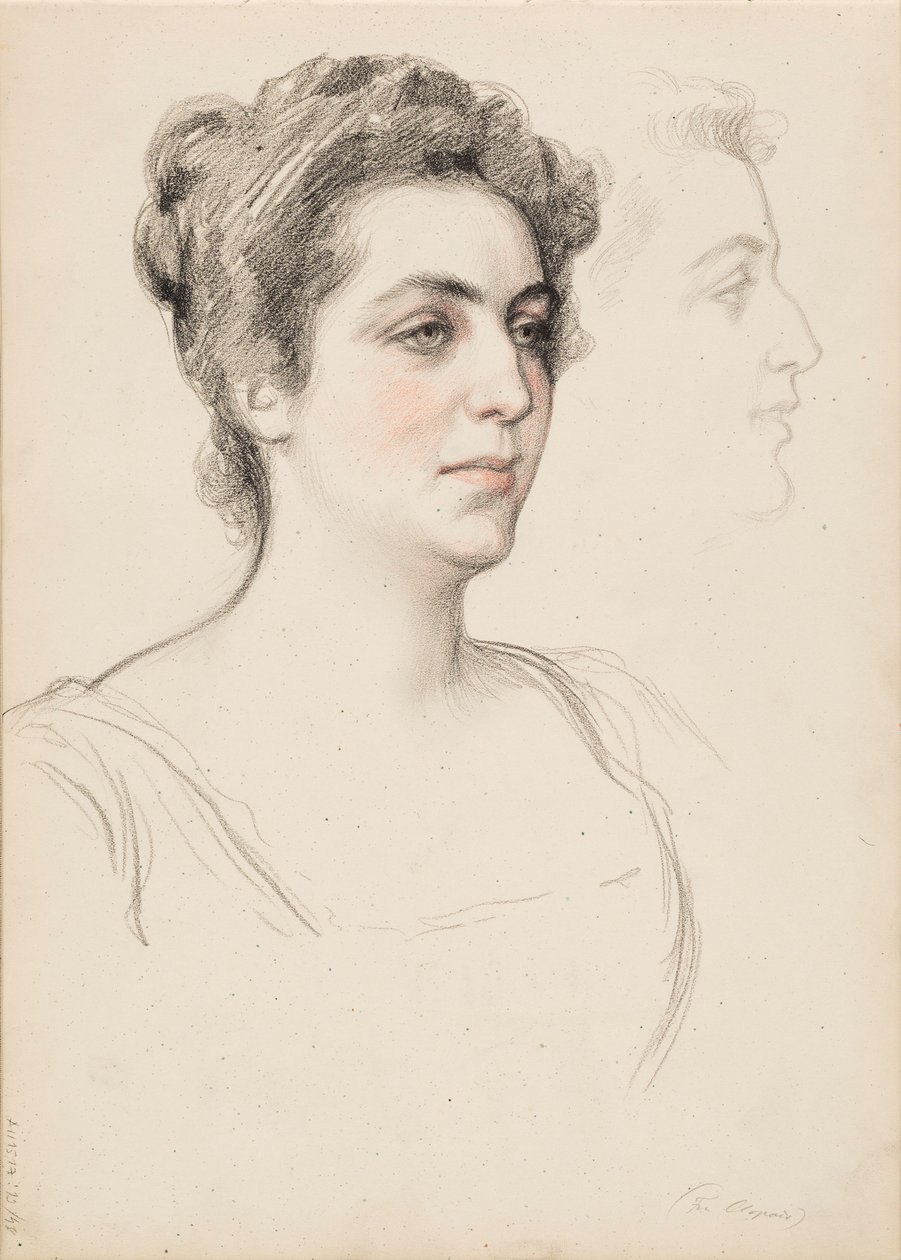 Boceto para un retrato de mujer de Albert Edelfelt