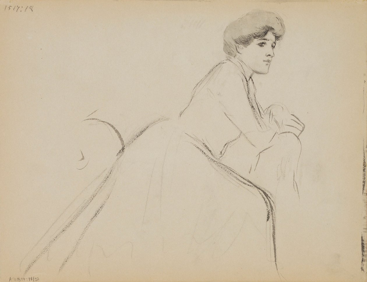 Mujer sentada, de perfil de Albert Edelfelt