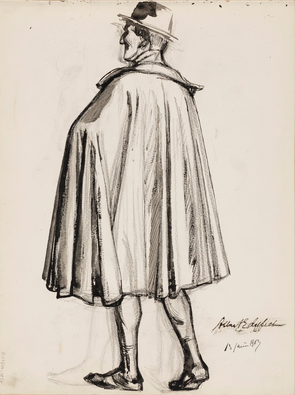 Hombre con capa de Albert Edelfelt