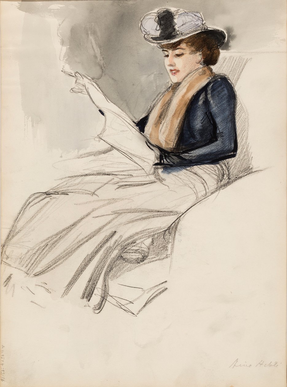Mujer sentada, Aino Ackté de Albert Edelfelt