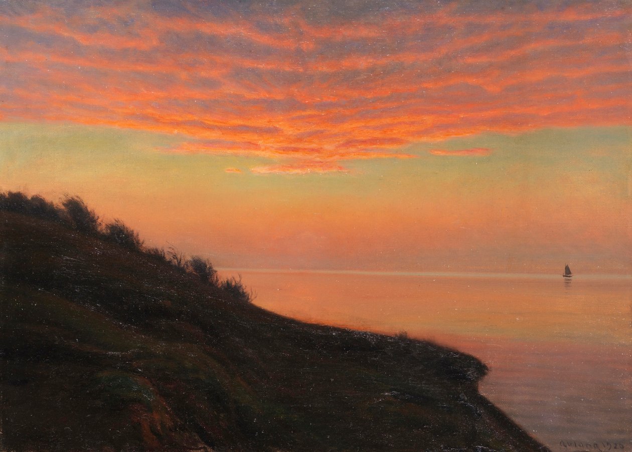 Estado de ánimo vespertino en la costa danesa, 1920 de Albert Edvard Wang