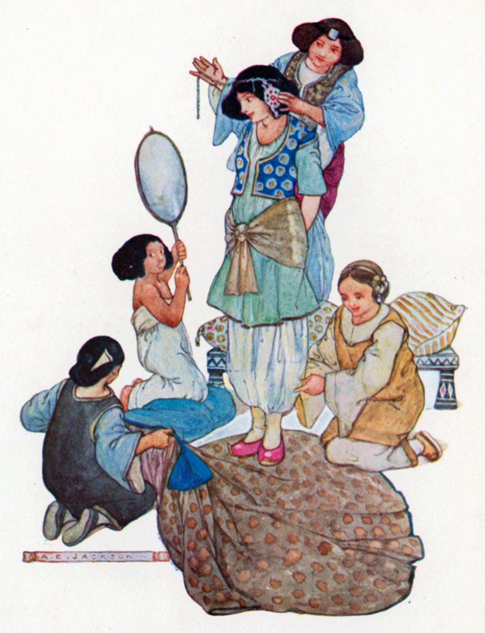 She Put on her Richest Attire (litografía en color) de Albert Edward Jackson