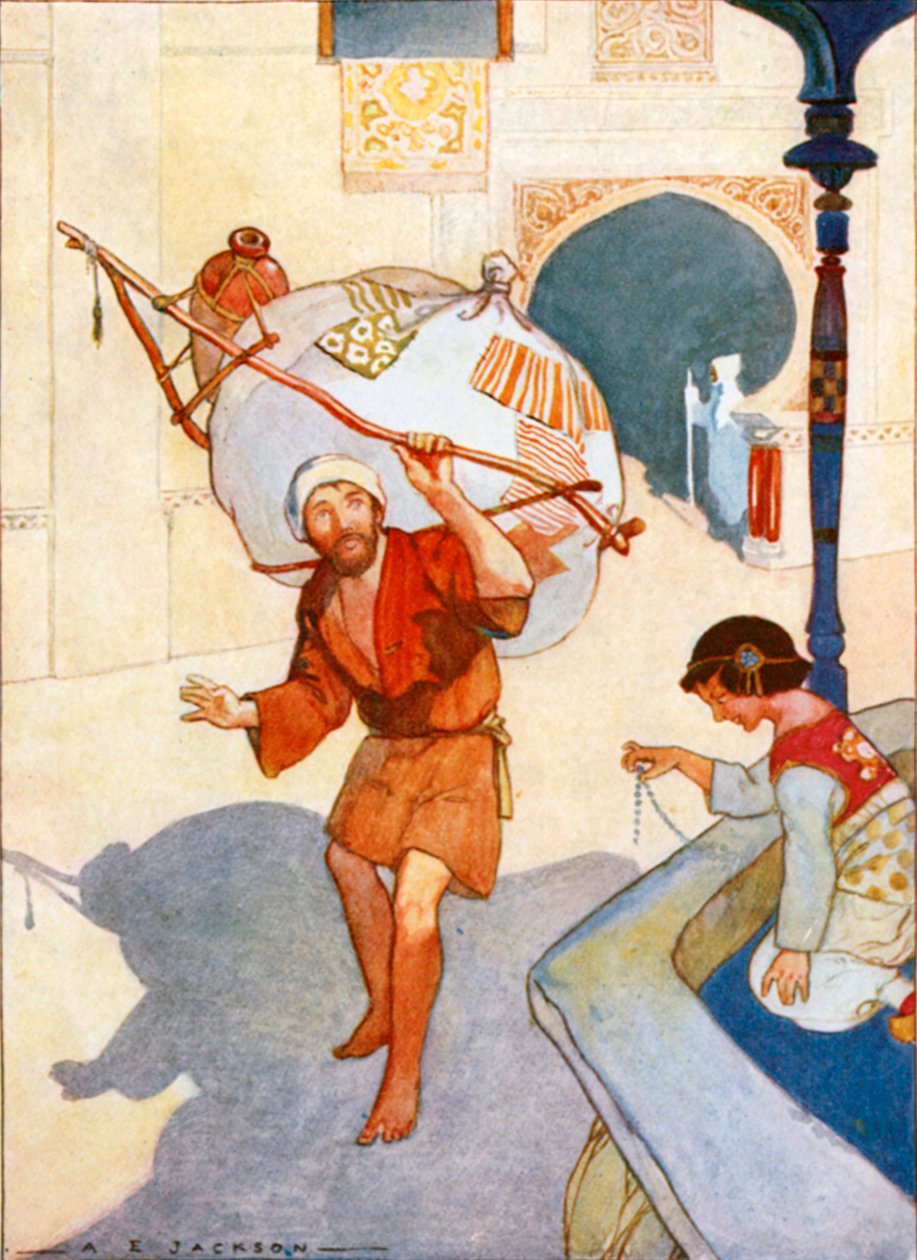 Los Portes Vmdered ante la magnificencia de la mansión (litografía en color) de Albert Edward Jackson