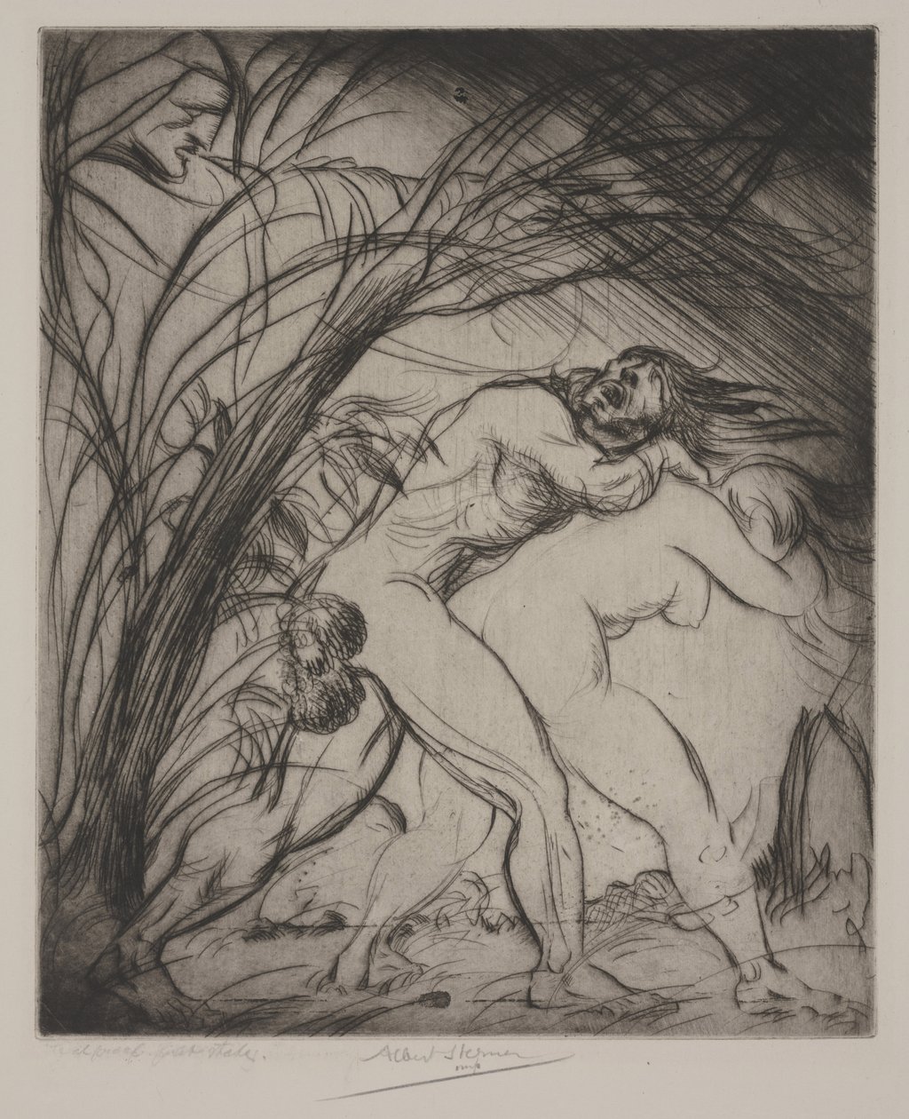 Expulsión (punta seca) de Albert Edward Sterner