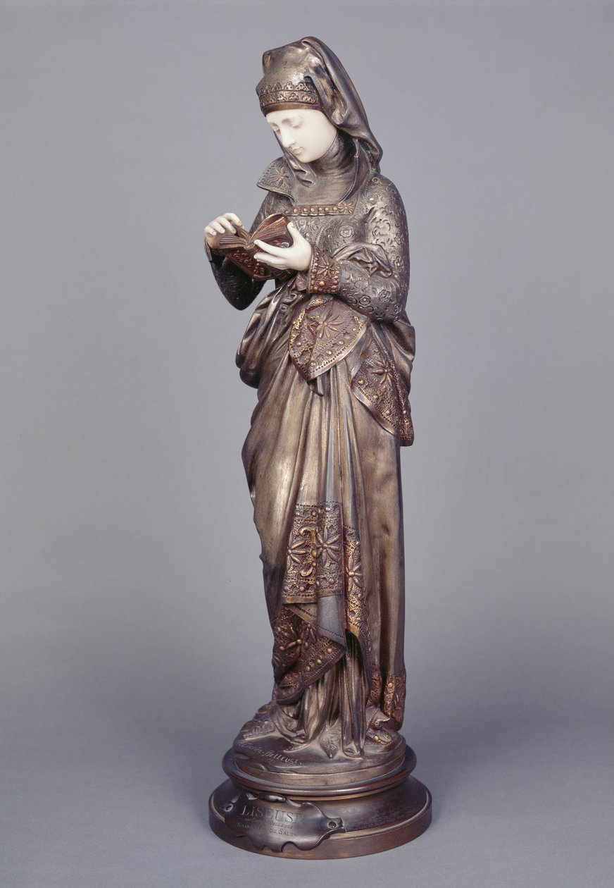 El lector (escultura de marfil y bronce) de Albert Ernest Carrier Belleuse