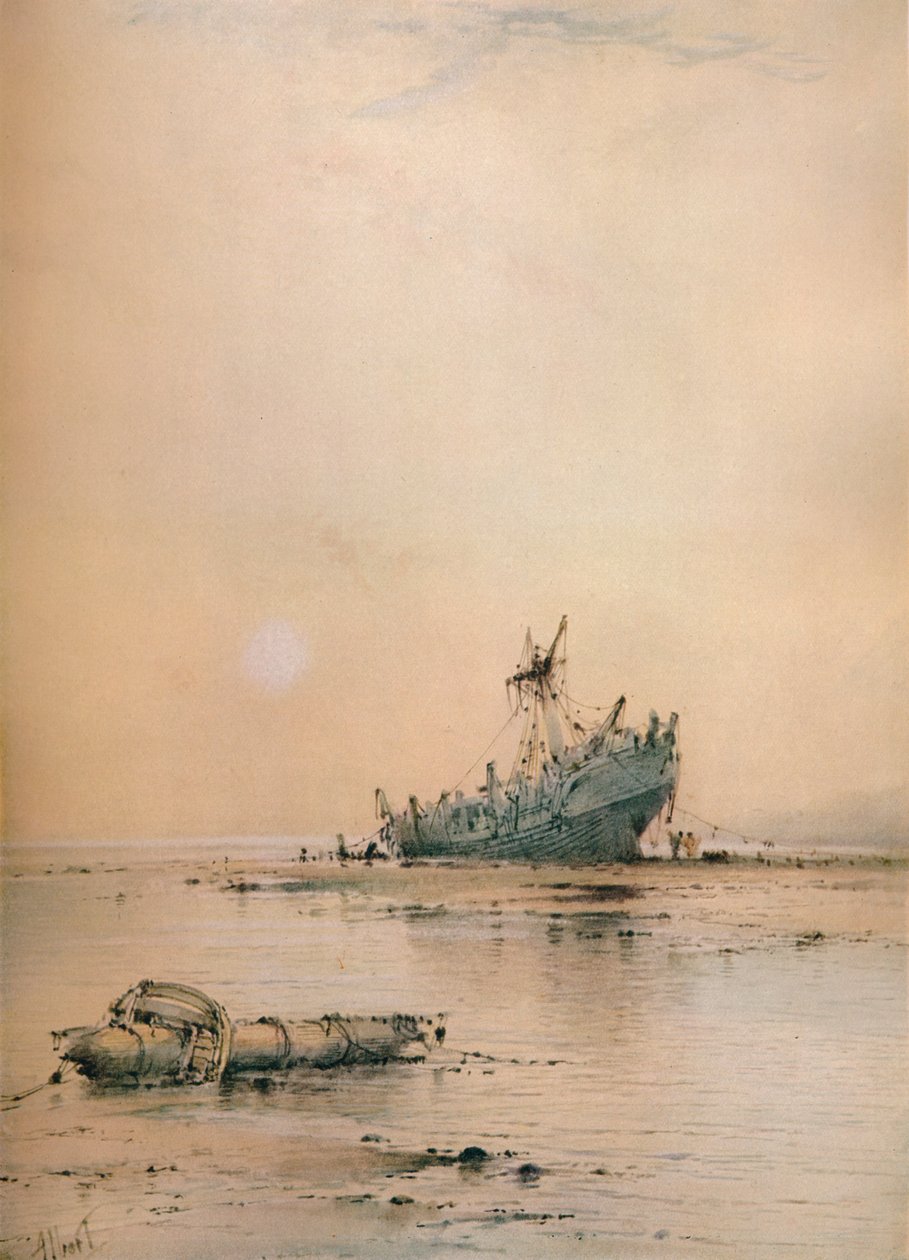 Marea baja en Leigh, c1899 de Albert Ernest Markes