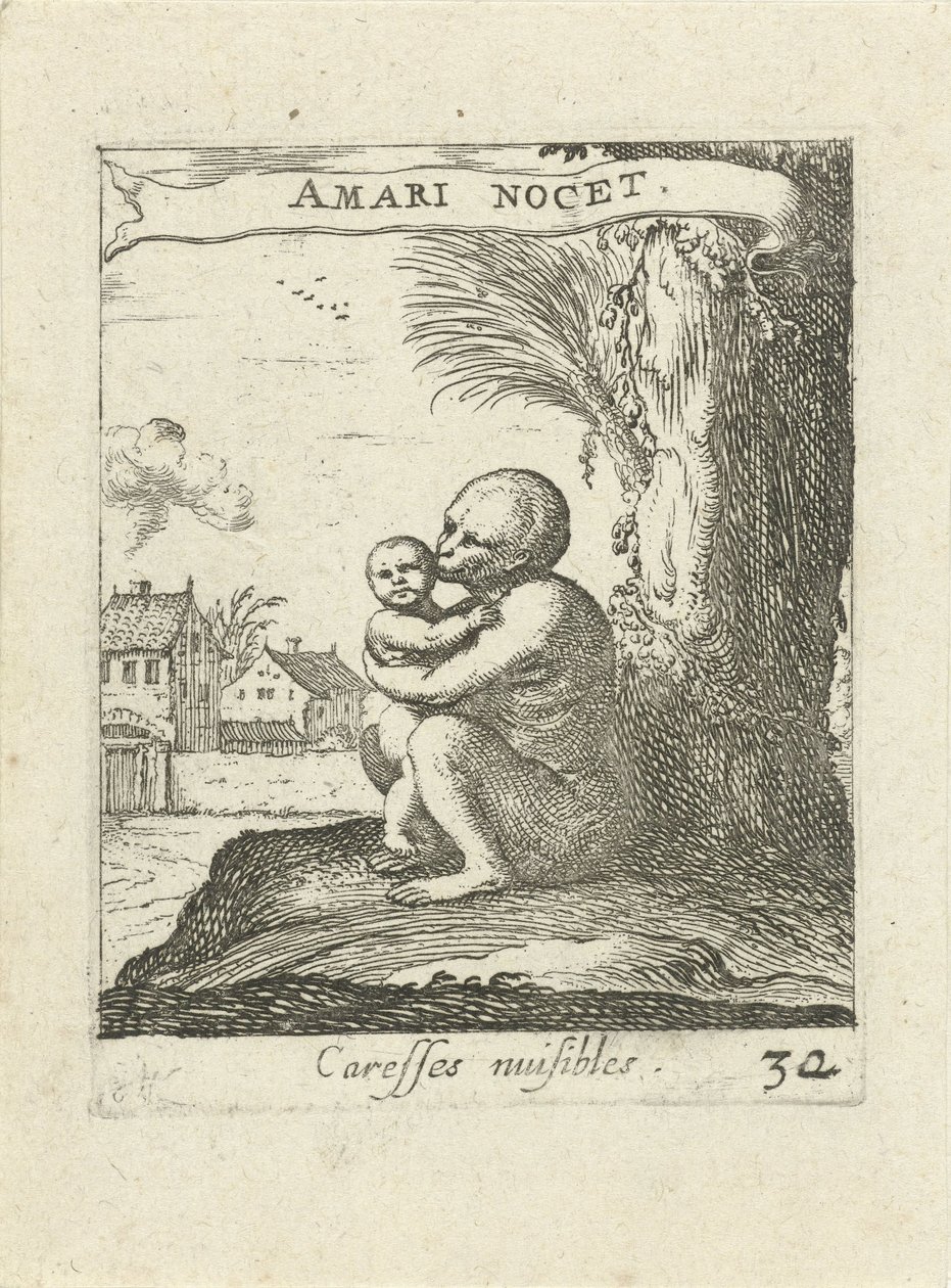 Aap en especie Moraliserende liefdesemblemen (título de la serie) Moneda y emblemas de Amor Moralise (título de la serie) de Albert Flamen