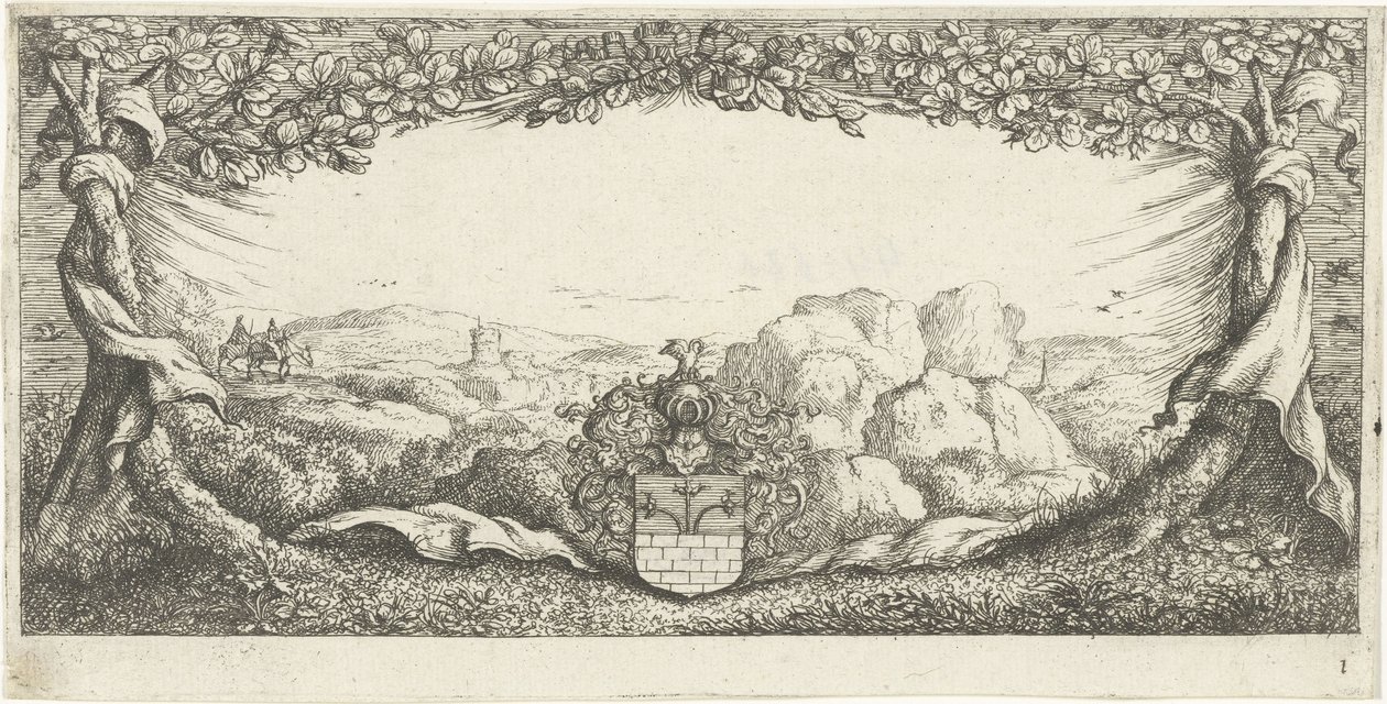 Cartucho con paisaje de Albert Flamen