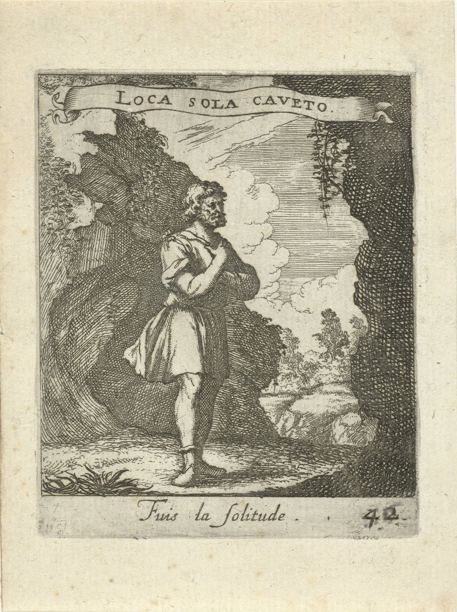hombre en una cueva Emblemas de amor moralizantes (título de la serie) Devises et emblesmes d