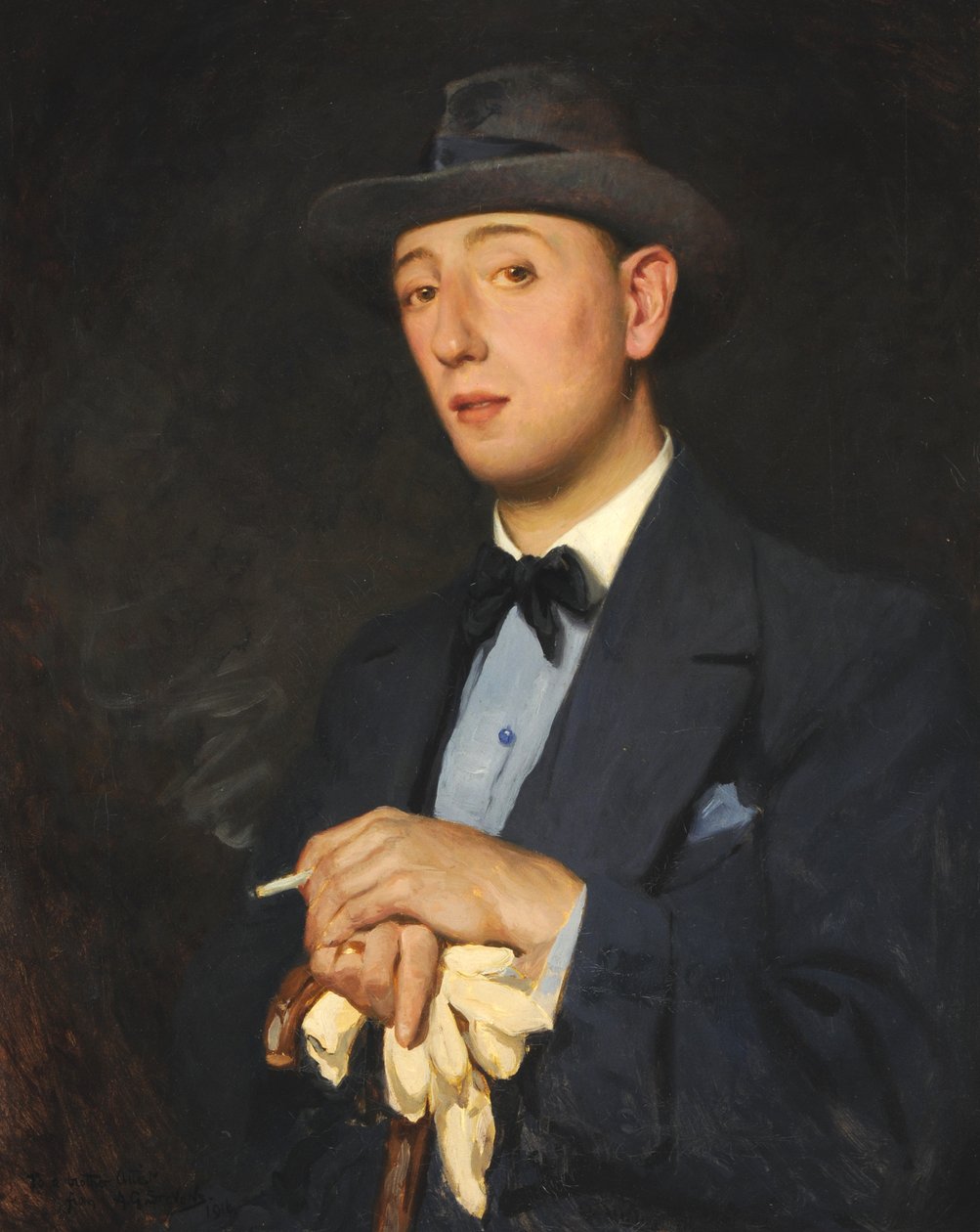 Retrato de "Jimmy" James (Sr. Ernest William James) de Albert George Stevens