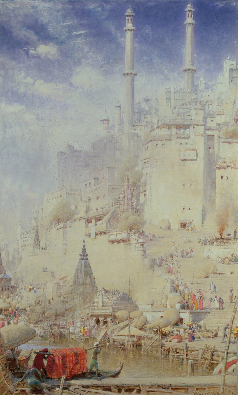 Benarés (también conocido como Varanasi) de Albert Goodwin