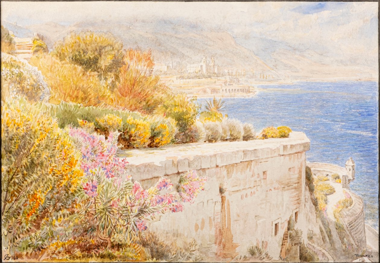 Mónaco (acuarela) de Albert Goodwin