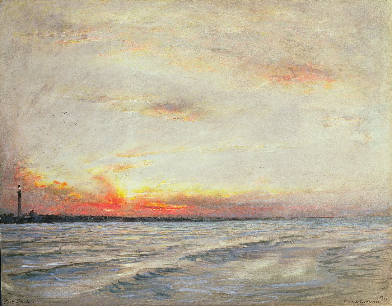 Puerto Said, Saida, Líbano de Albert Goodwin