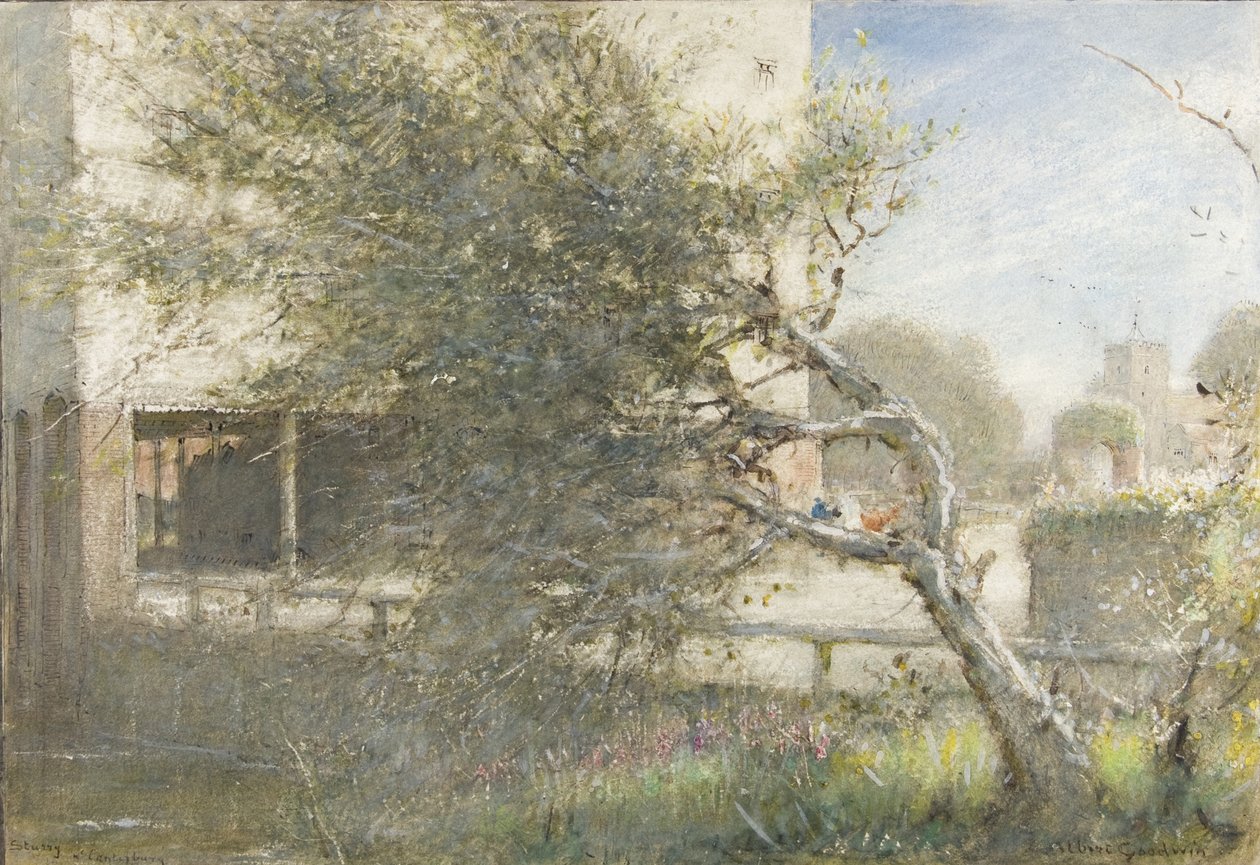Sturry cerca de Canterbury, c.1860-c.1932 de Albert Goodwin