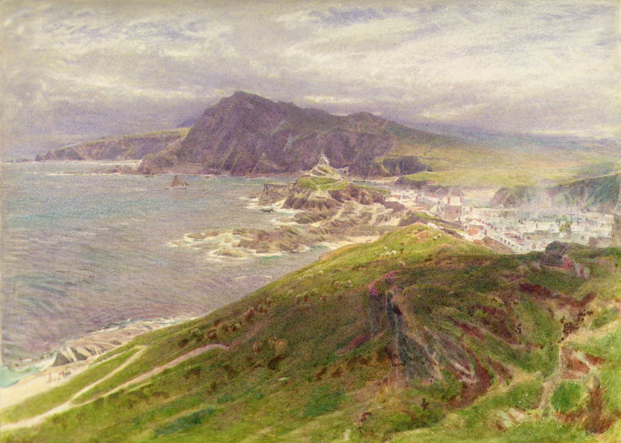 The Coast at Ilfracombe, North Devon (lápiz y acuarela) de Albert Goodwin