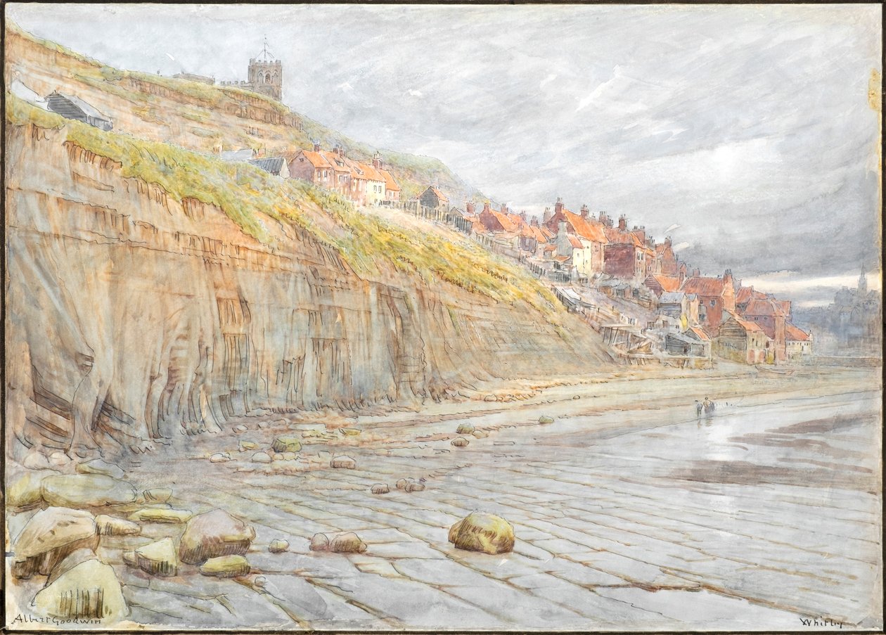 Whitby (acuarela con tinta) de Albert Goodwin