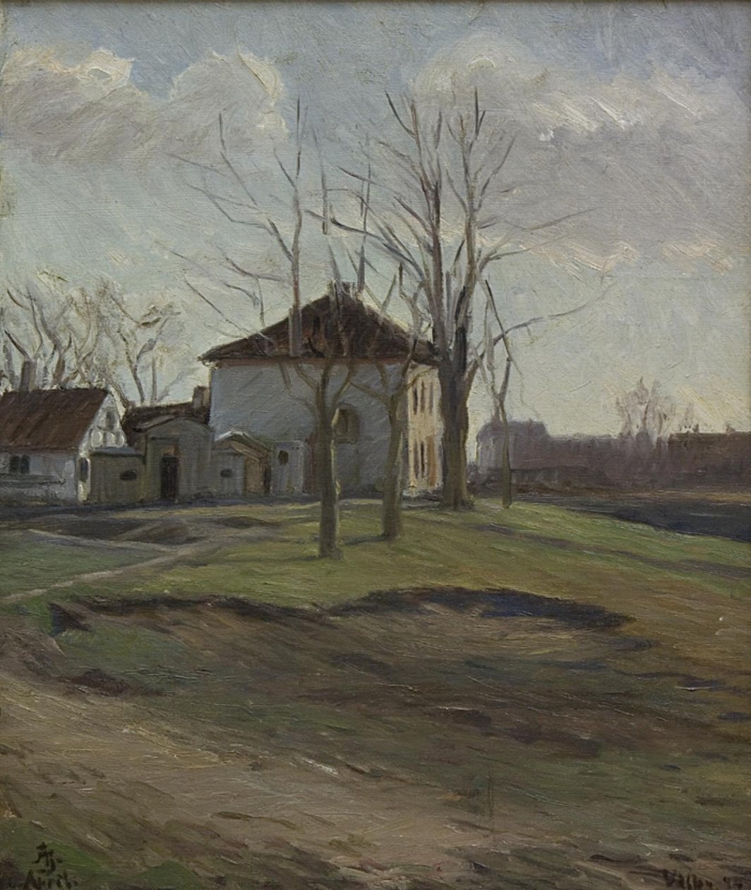Una Granja en Valby, cerca de Copenhague de Albert Gottschalk