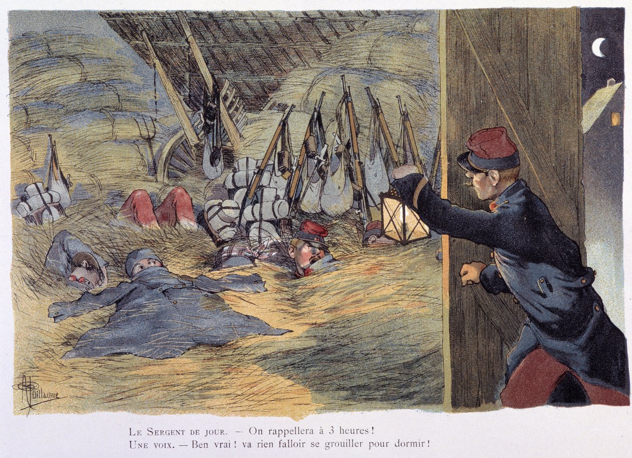Dan la straille - en "Album militaire" de Albert Guillaume (1873-1942), circa 1900 de Albert Guillaume