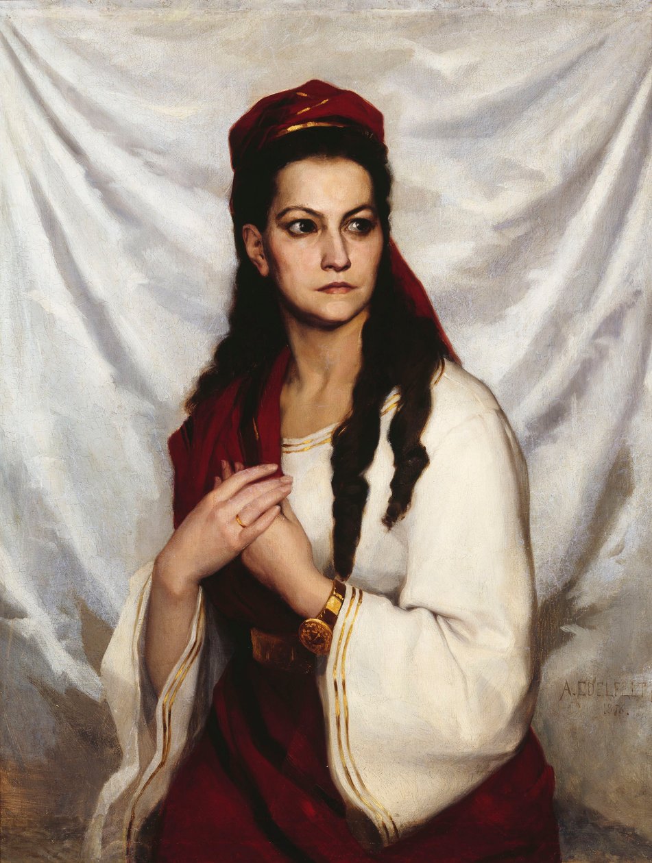 Retrato de la actriz Hedvig Charlotta Raa-Winterhjelm 1838-1907, 1876 de Albert Gustaf Aristides Edelfelt