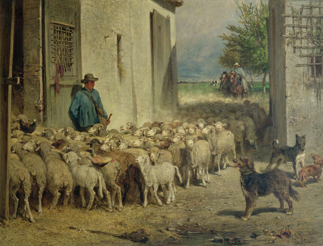 Regreso al redil, 1860 de Albert Heinrich Brendel