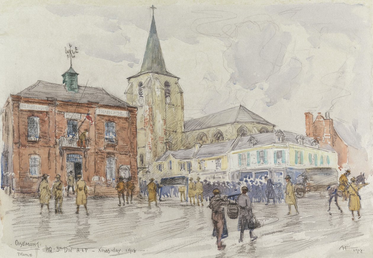 Oisemont, cuartel general de la 3ª División, 1918 de Albert Henry Fullwood