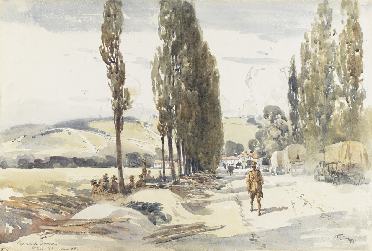 Camino a Querrieu, 1918 de Albert Henry Fullwood