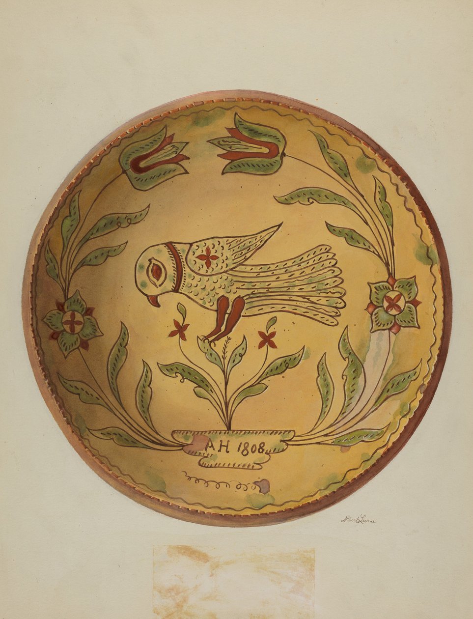 Plato de pastel alemán de Pensilvania de Albert J. Levone