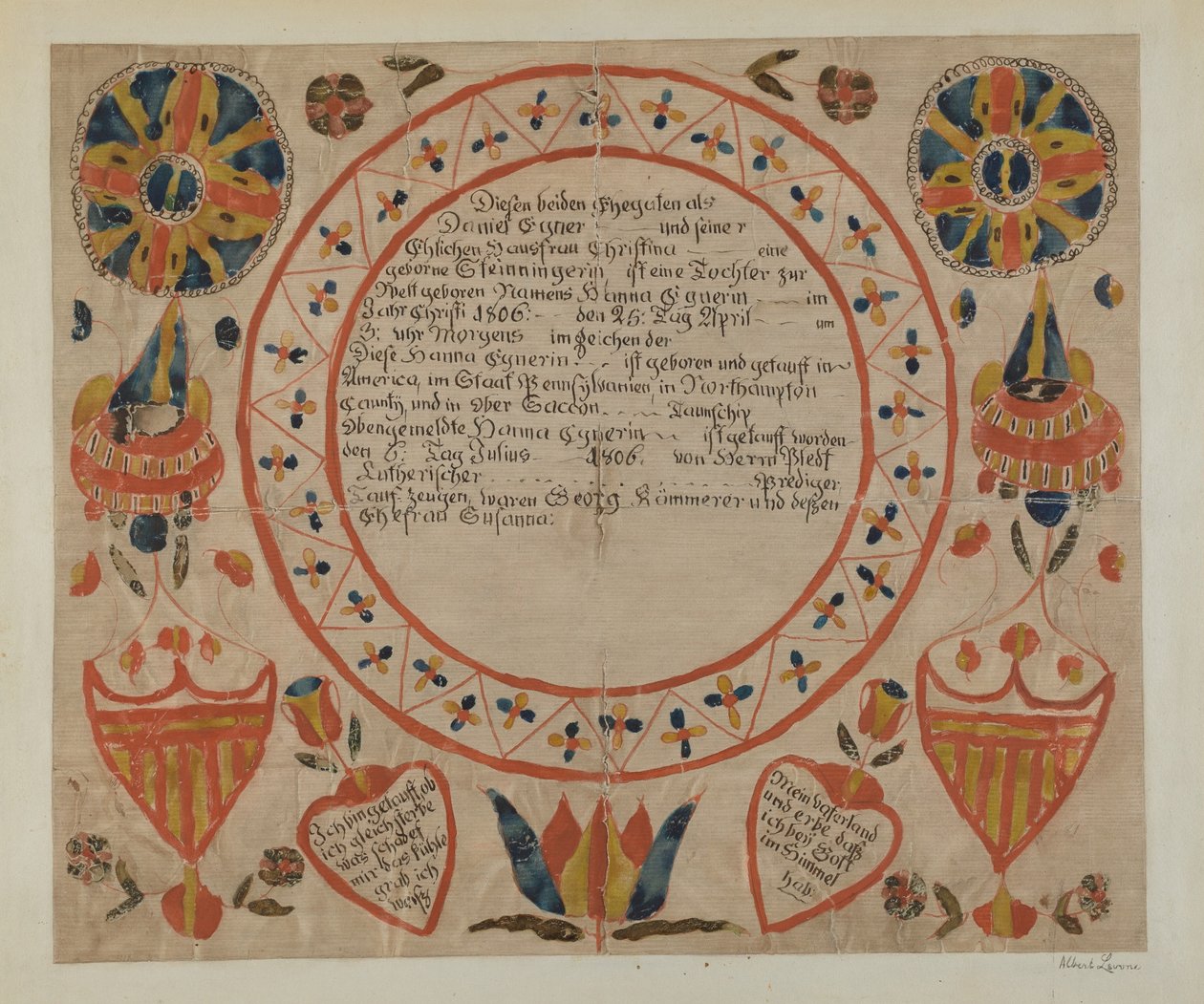 Fraktur alemán de Pensilvania de Albert Levone