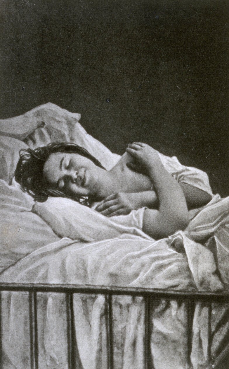 Joven mujer teniendo un ataque de histeria, 1878 de Albert Londe