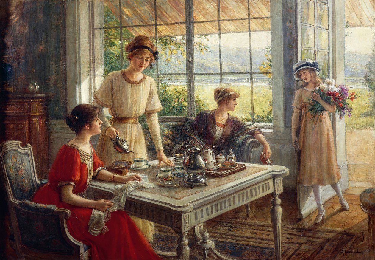 Mujeres tomando el té, por Albert Lynch (1851-1912) de Albert Lynch