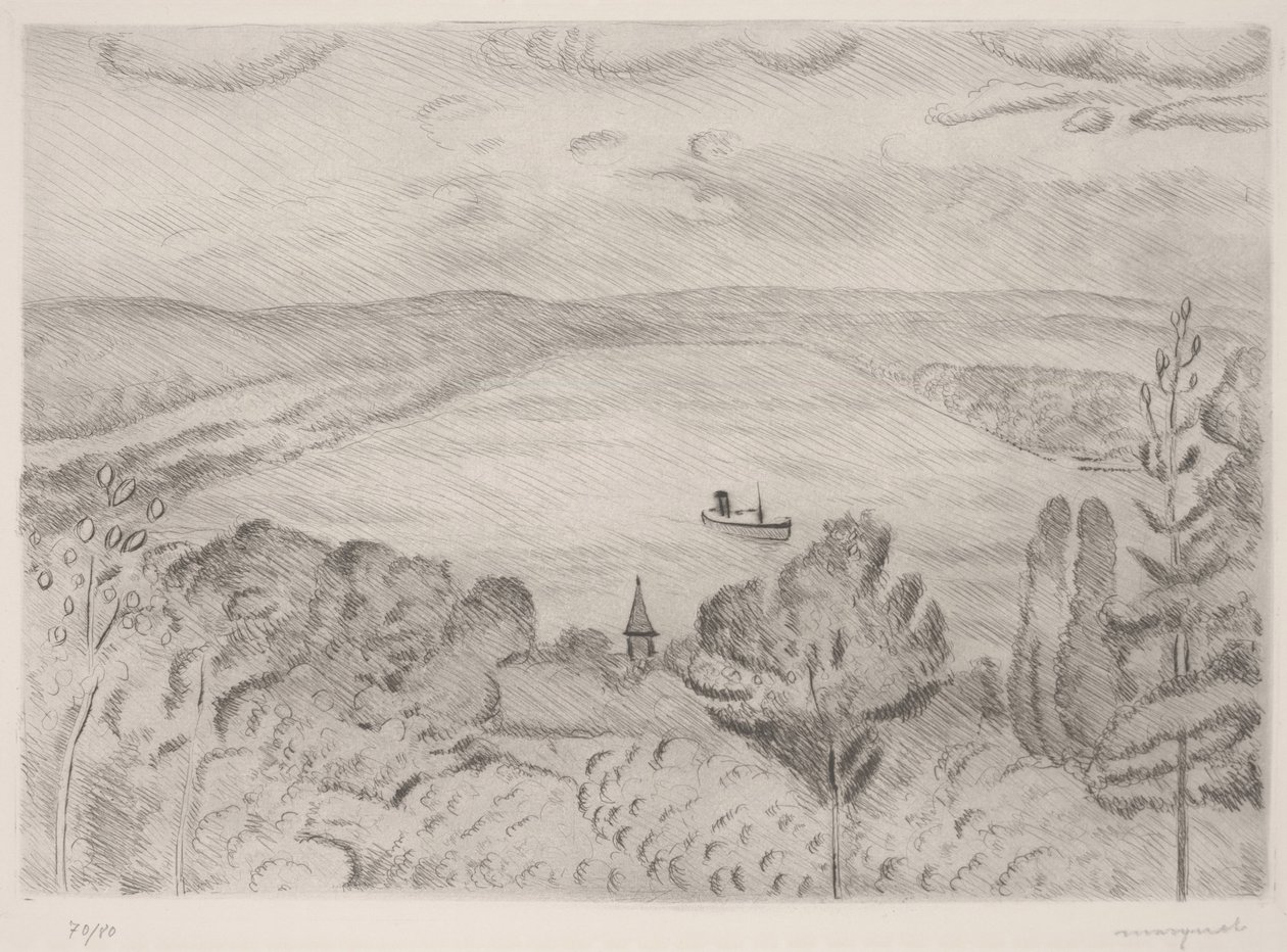 Puerto (grabado) de Albert Marquet